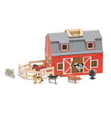 Melissa & Doug, Wooden Fold & Go Barn, Toys