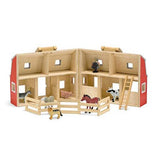 Melissa & Doug, Wooden Fold & Go Barn, Toys