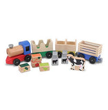 Melissa & Doug, Wooden Farm Train Toy Set, Toys