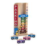 Melissa & Doug, Wooden Stack & Count Parking Garage, Toys