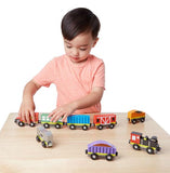 Melissa & Doug, Wooden Train Cars, Toys