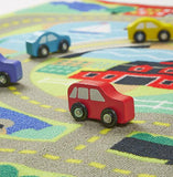 Melissa & Doug, Melissa & Doug - Round the Town Road Rug & Car Set, Toys