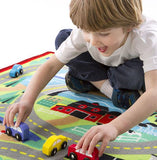 Melissa & Doug, Melissa & Doug - Round the Town Road Rug & Car Set, Toys