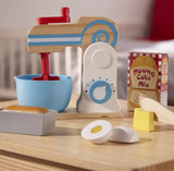 Melissa & Doug, Wooden Make-a-Cake Mixer Set, Toys