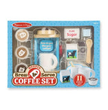 Melissa & Doug, Wooden Brew & Serve Coffee Set, Toys