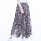 Siero Wear, Chiffon flower pattern pleats Skirt, women clothes