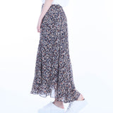 Siero Wear, Chiffon flower pattern pleats Skirt, women clothes