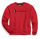 Champion Men's Powerblend Crew Fleece Script Logo