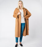 LEEZ Women Double Face Wool Coat - Camel