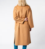 LEEZ Women Double Face Wool Coat - Camel