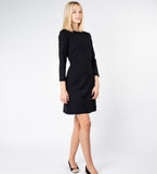 LEEZ Women Mid-thigh Length Wool Dress - Black