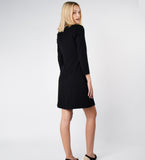 LEEZ Women Mid-thigh Length Wool Dress - Black