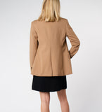 LEEZ Women Merino Wool Blazer - Khaki