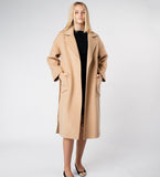 LEEZ Women Double Face Wool Coat - Palomino