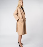 LEEZ Women Double Face Wool Coat - Palomino