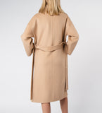 LEEZ Women Double Face Wool Coat - Palomino