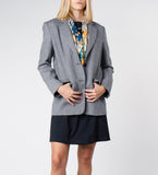 LEEZ Women Wool Blend Blazer - Grey