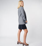 LEEZ Women Wool Blend Blazer - Grey