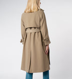 LEEZ Women Trench Coat - Peanut