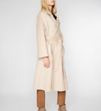 LEEZ Women Double Face Wool-Cashmere Coat - Beige