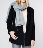 LEEZ Women Oversized Cashmere Wrap - Ash Grey