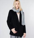 LEEZ Women Oversized Cashmere Wrap - Ash Grey