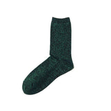 I hate Monday Socks-Unisex/Free Size-glitter pearl socks green