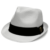 Pamoa, Pamoa Pms490 Solid Paper Braided Trilby Straw Fedora, Accessories