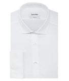 Calvin Klein, Calvin Klein Slim Fit Poplin Solid French Cuff White, MEN'S LS SHIRT