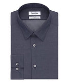 Calvin Klein, Calvin Klein Steel Slim Fit Non Iron Broadcloth Solid Smokey Blue, MEN'S LS SHIRT