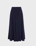 navy midi skirt