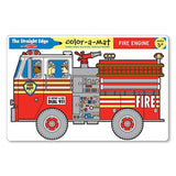 Melissa & Doug, Melissa & Doug - Fire Engine Color-A-Mat, Toys