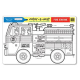 Melissa & Doug, Melissa & Doug - Fire Engine Color-A-Mat, Toys