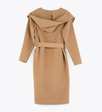 hooded wool coat