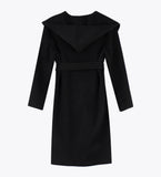 hooded wool coat