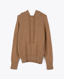 LEEZ Women Wool Hoodie  - Camel