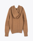 LEEZ Women Wool Hoodie  - Camel