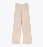 drape pants beige