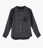 black silk shirt