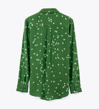 Leez Silk Shirt Star Pine Green