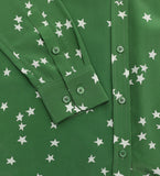 Leez Silk Shirt Star Pine Green