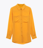 Leez Silk Shirt Yellow