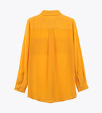 Leez Silk Shirt Yellow