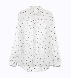 Leez Mulberry Silk Blouse Polka Dot White/Black