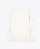 LEEZ Women Cashmere V-Neck Sweater - White