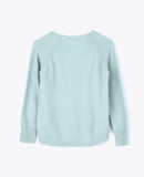 LEEZ Women Merino Wool V-Neck Sweater - Tidewater Teal