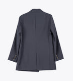 LEEZ Women Wool Blazer- Navy