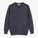 Men Cashmere V-neck Dark Gray Sweater