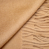 100% Cashmere Solid Scarf Camel