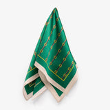 leez silk scarf green